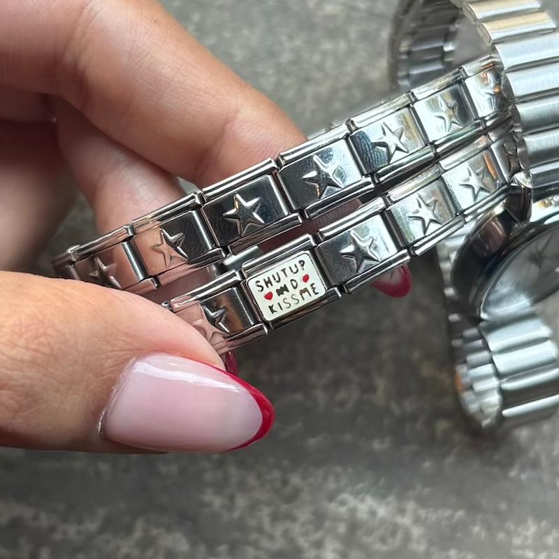 چارم ایتالیایی استیل KISS ME💋❤️