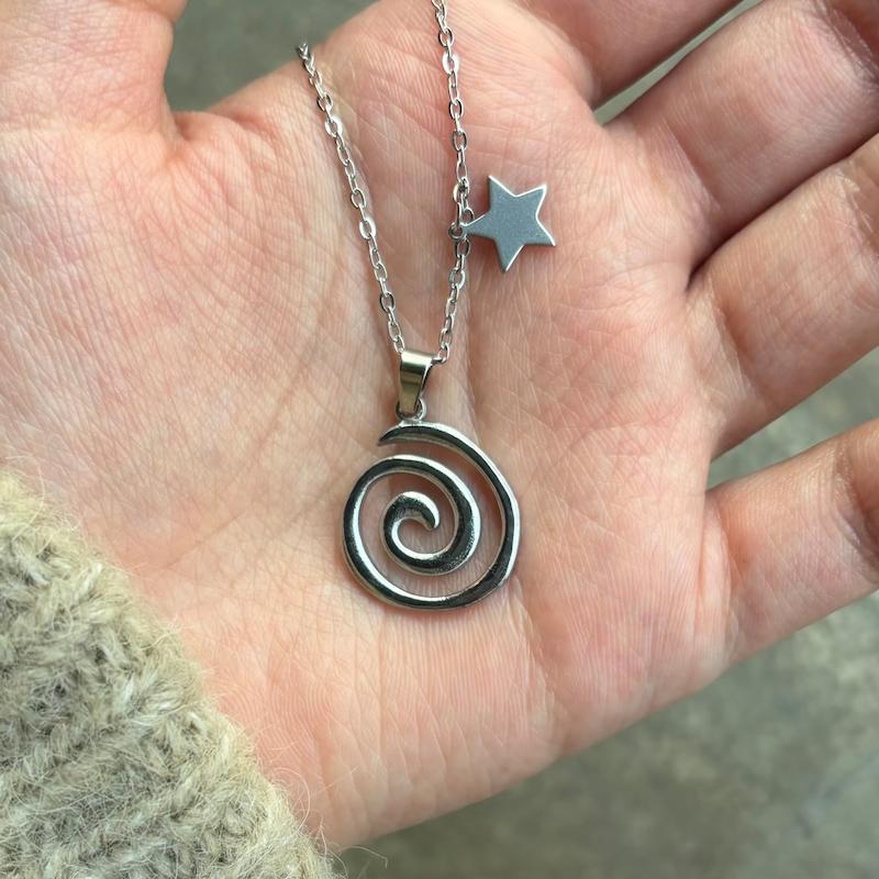 گردنبند اسپیرال و ستاره🌀⭐️