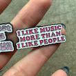 پین فلزی I like music more than I like people