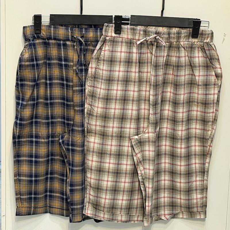 شلوارک چهار خانه نخی مردانه / سایز XL