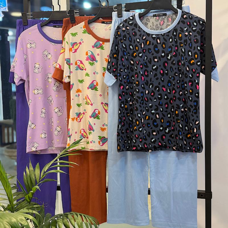 ست راحتی تیشرت وشلوار کلودی (3392)