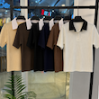کراپ یقه دار جلو دکمه
