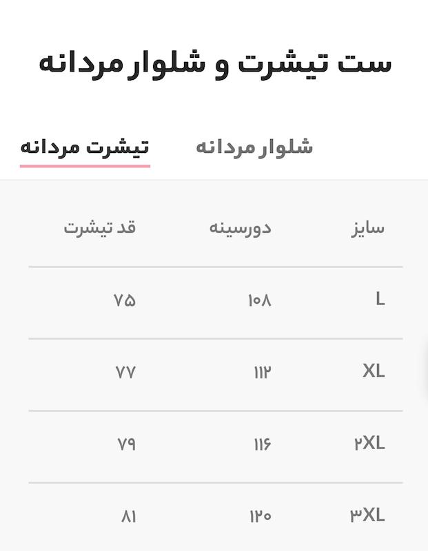 ست تیشرت و شلوار مردانه/کد2125