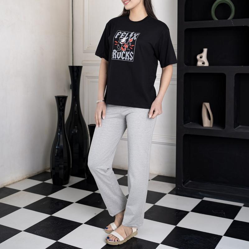 ست تیشرت و شلوار راحتی زنانه/کد:6308