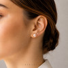 گوشواره مروارید طبیعی شرابی