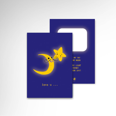  کارت پستال ماه و ستاره