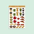 استیکر پلنر کوزی برک – cozy coffee and donut planner sticker sheet