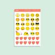 استیکر شیت ایموی – cute emoji planner sticker sheet