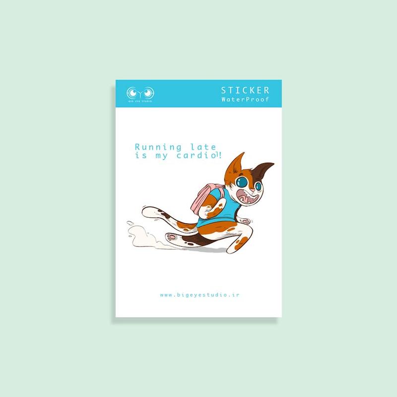 استیکر لپ تاپ گربه – Cute Cat Laptop Sticker