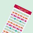 استیکر واشی تیپ حیوانات، استیکر بولت ژورنال Animal washi tape sticker sheet, cute animal planner stickers