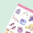 استیکر مدل گرلیش صورتی و دخترانه Girlish pink sticker, feminine aesthetic planner sticker