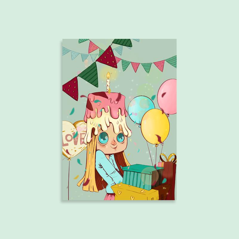 کارت پستال مدل تبریک تولد ۰۱