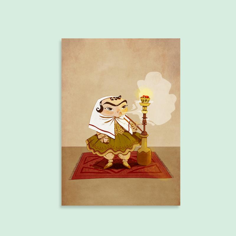 کارت پستال مدل واویلا خانوم قجری