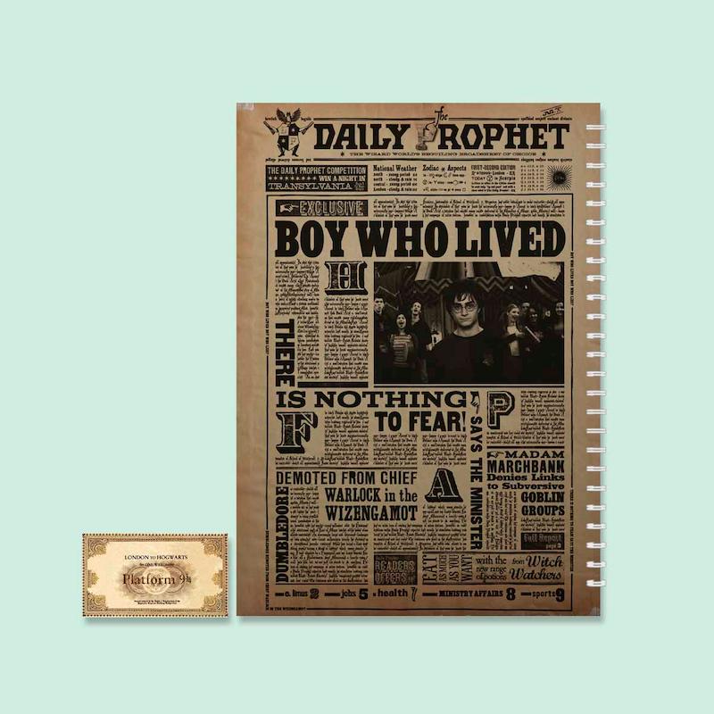 دفتر مدل هری پاتر به همراه بلیط هاگوارتز