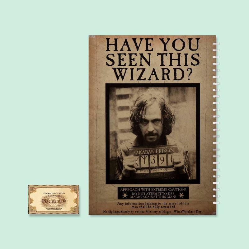 دفتر مدل سیریوس بلک به همراه بلیط هاگوارتز