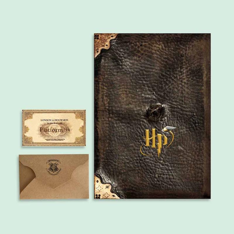 دفتر مدل خاطرات تام ریدل به همراه پاکت و بلیط هاگوارتز