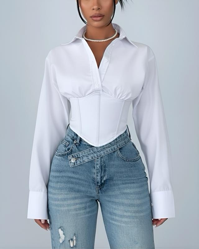 کراپ شومیز Corset