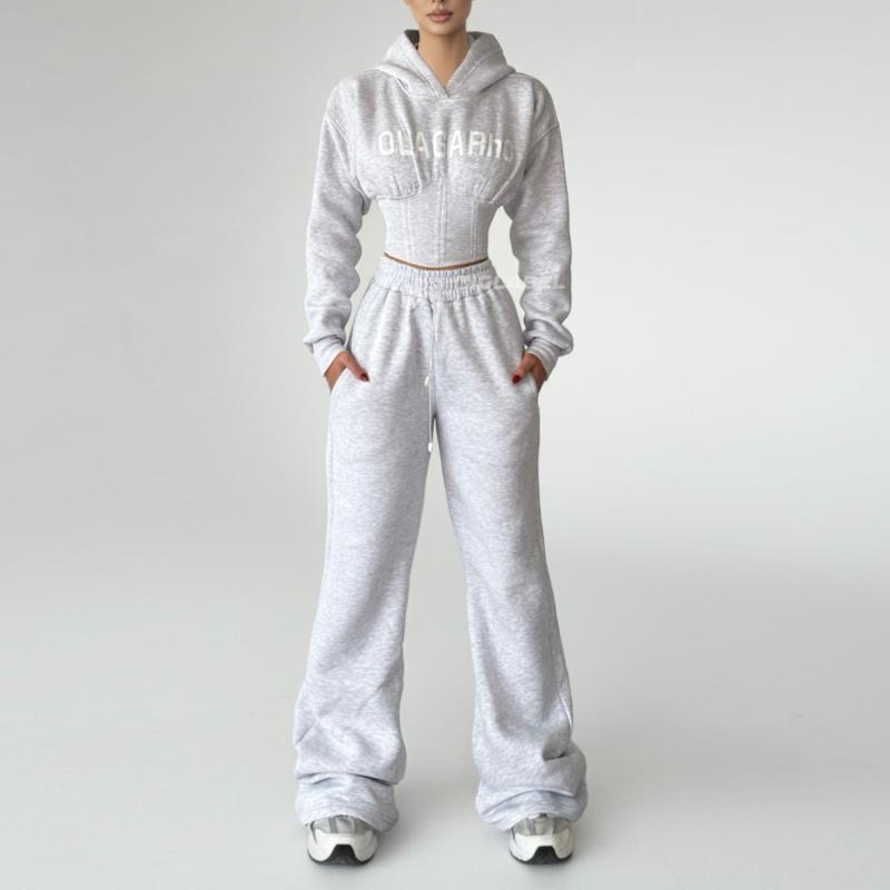 ست کراپ هودی و جاگر corset