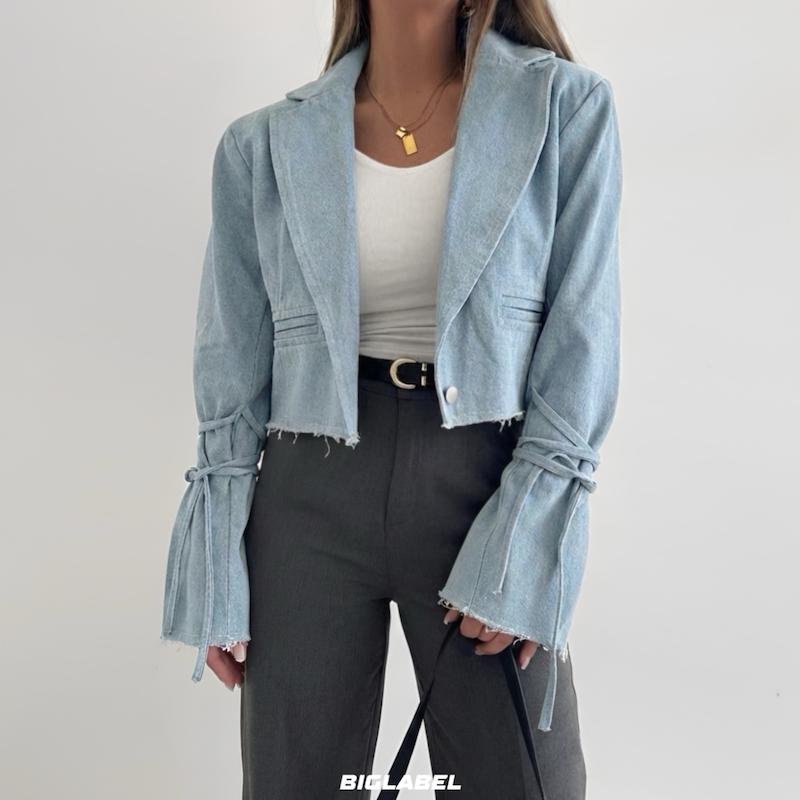 کراپ بلیزر Denim