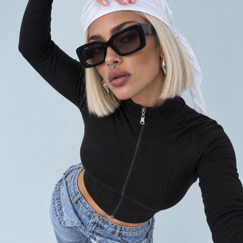 کراپ سویشرت Zipper