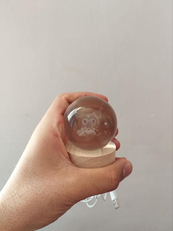گویی پایه چوبی کرومی
