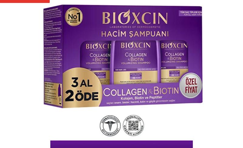 شامپو کلاژن بیوکسین ۳تایی