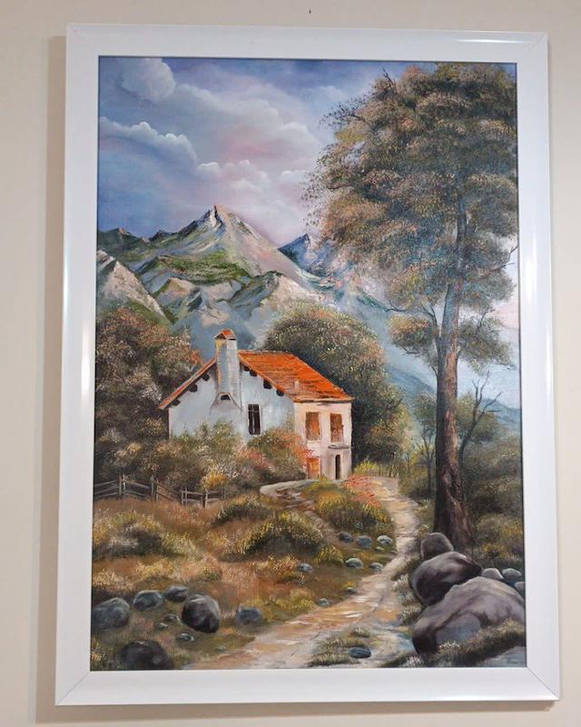 تابلوی کلبه جنگلی