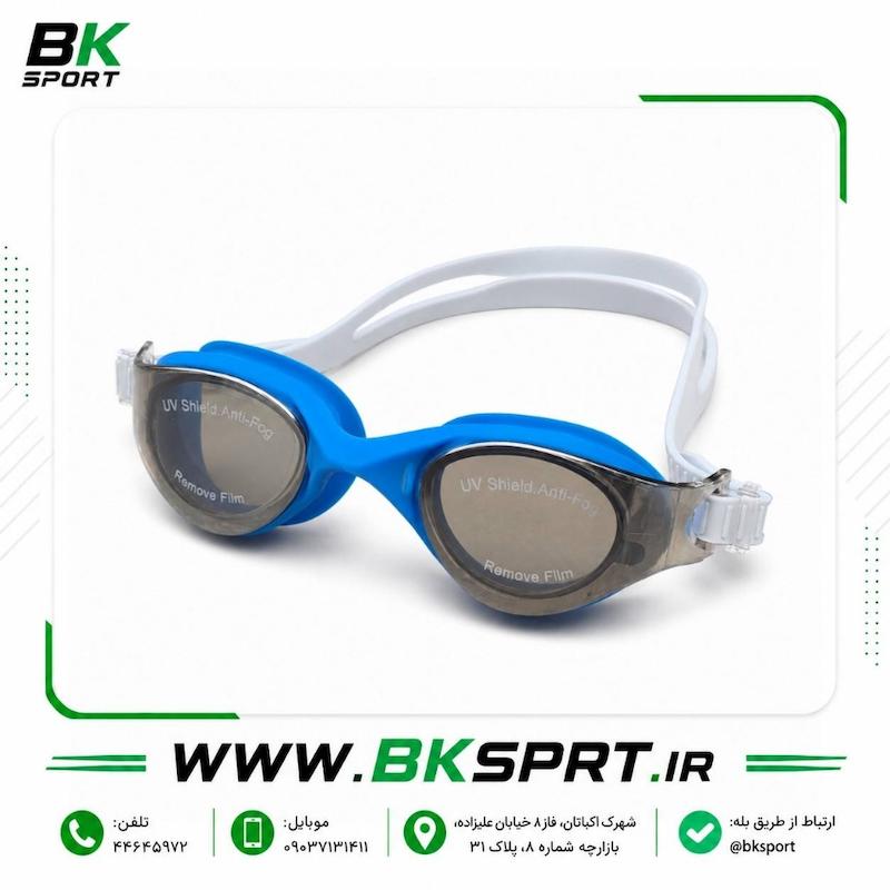عینک شنا شیشه جیوه‌ای ضد بخار و UV | بند سیلیکونی قابل تنظیم