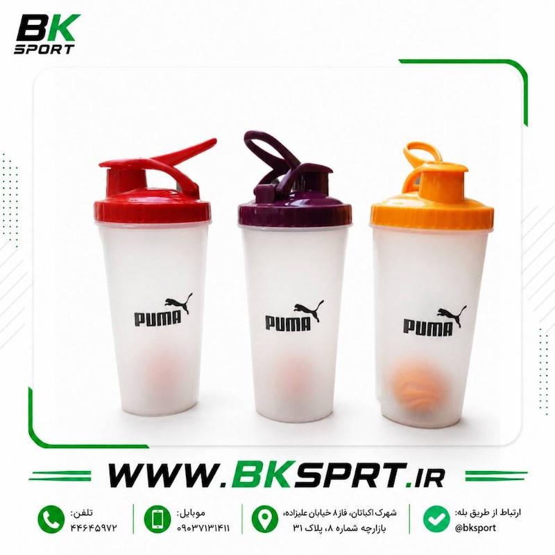 شیکر ورزشی درب‌دار با گیره حمل (قمقمه شیکر بدنسازی) – سبک و مقاوم