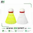 توپ بدمینتون پلاستیکی مدل Plastic Shuttlecock - بسته ۲ عددی (رنگ سفید و فسفری)