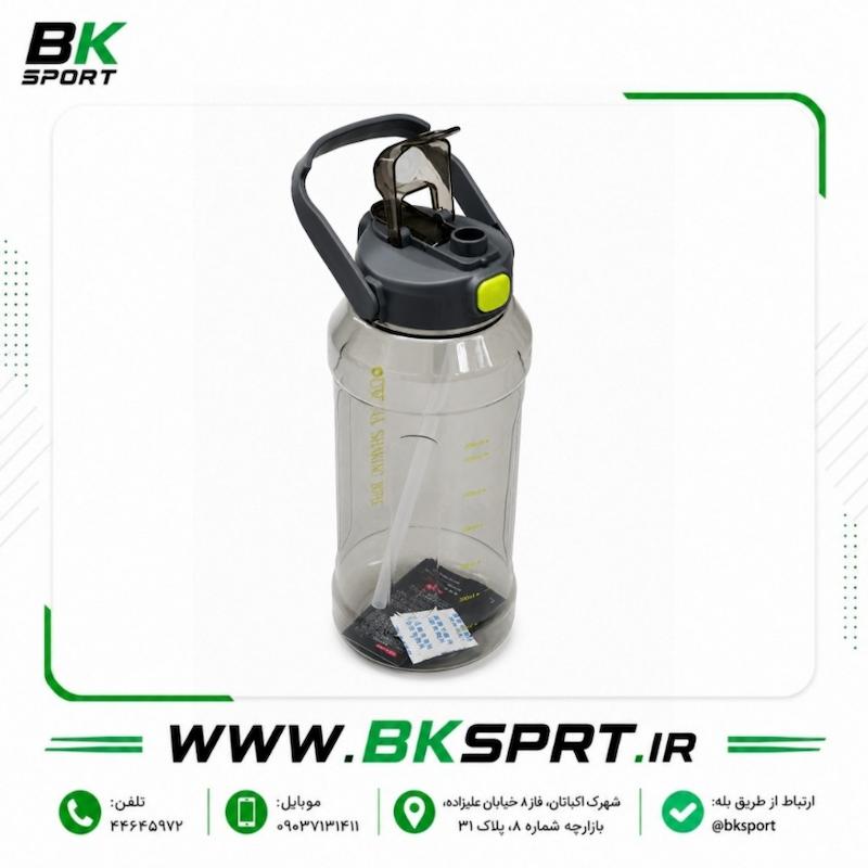 معرفی قمقمه ورزشی ۲ لیتری نی‌دار دسته‌دار مدل Time Mark