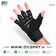 دستکش بدنسازی مچ‌دار پاپو (PAPU) طرح Grip PowerPads | نیم‌انگشتی و ضد لغزش