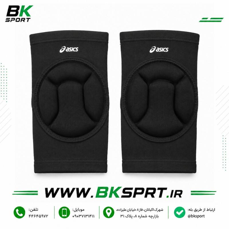 خرید زانوبند ورزشی آسیکس ASICS مشکی | زانوبند ضربه‌گیر والیبال و کشتی-کپی