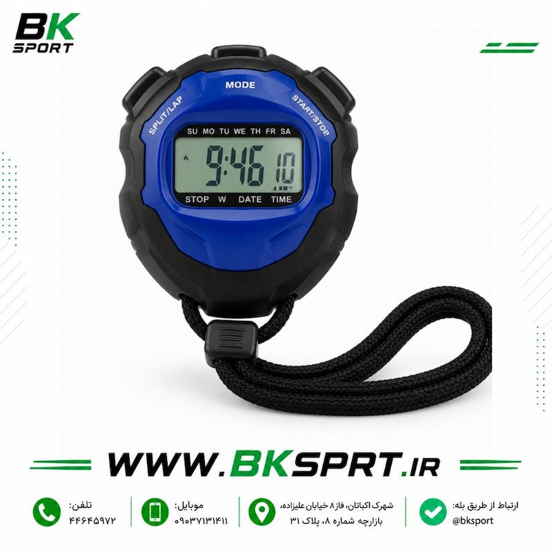کرنومتر دیجیتال ورزشی حرفه‌ای | کرنومتر دستی با نمایشگر LCD و بند گردنی