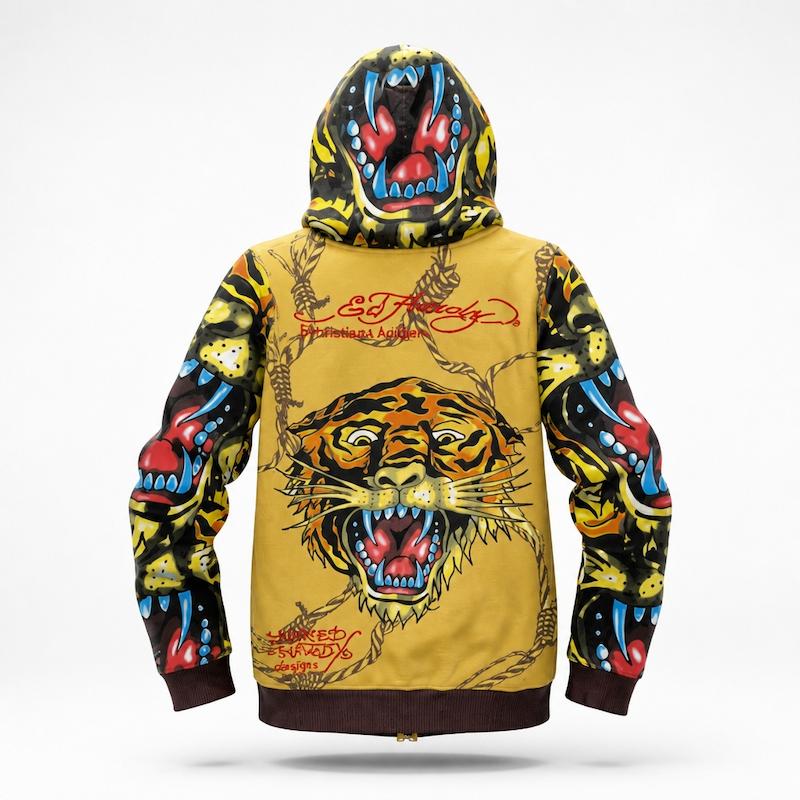 سوییشرت وینتیج اورجینال ادهاردی ED Hardy طرح ببر