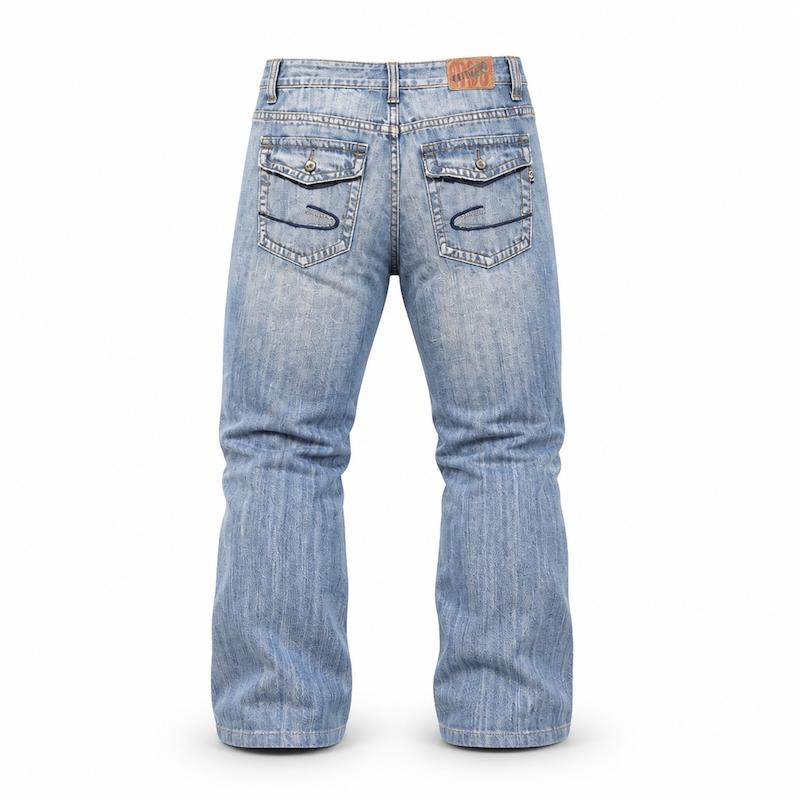 شلوار جین وینتیج اورجینال جیب طرحدار برند mas fasion