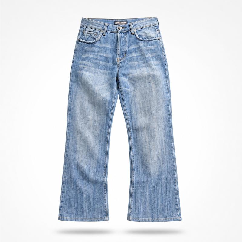 شلوار جین وینتیج اورجینال جیب طرحدار برند mas fasion