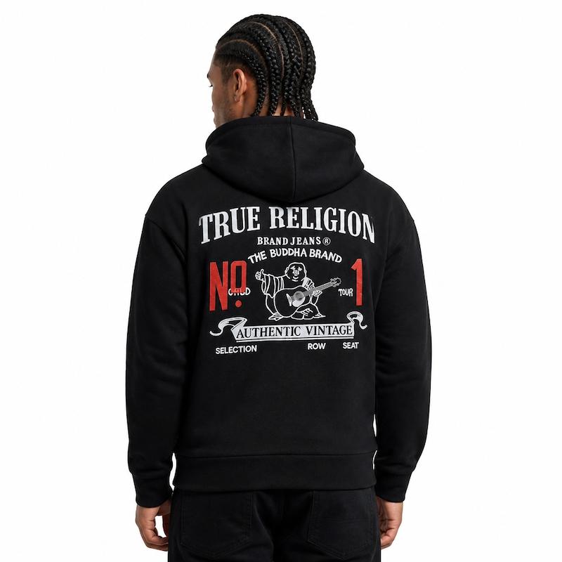 سوییشرت مشکی ترو رلیژن true relligion گلدوزی شده