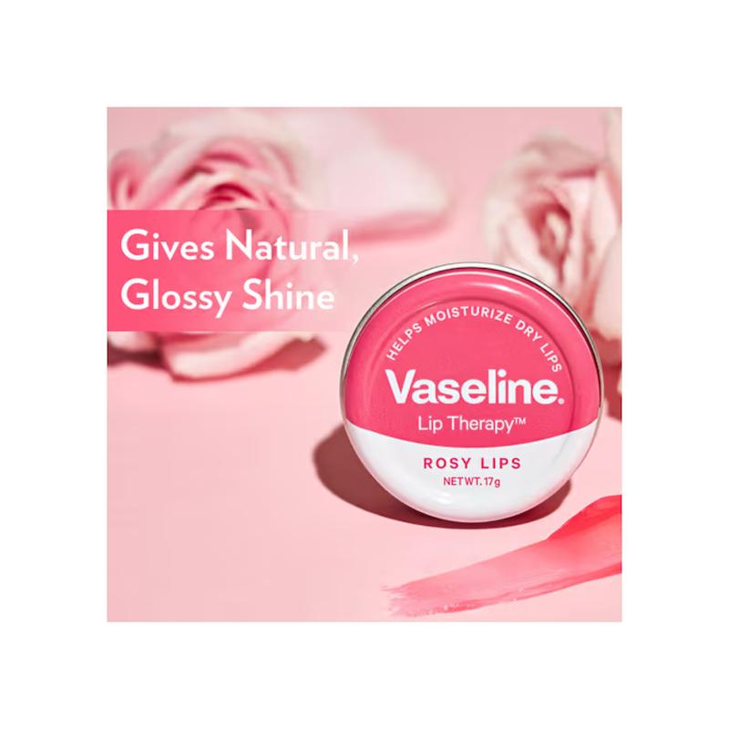 بالم لب کاسه ای اورجینال وازلین / vaseline  با طعم رز مدل Rosy  20gr 