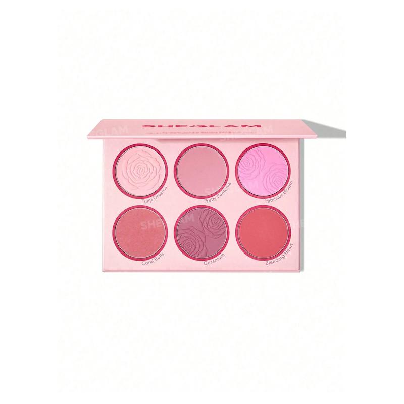 پالت رژگونه 6 رنگ شیگلم SHEGLAM FLORAL FLUSH BLUSH PALETTE BLUSHING BOUQUE