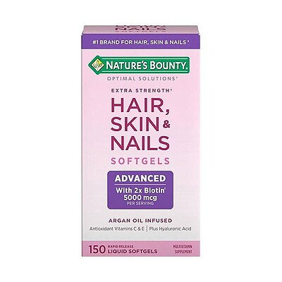 کپسول تقویت کننده مو، پوست و ناخن اوپتیمال سلوشن نیچرز بونتی Nature's Bounty Optimal Solutions Extra Strength Hair, Skin & Nails code N-1