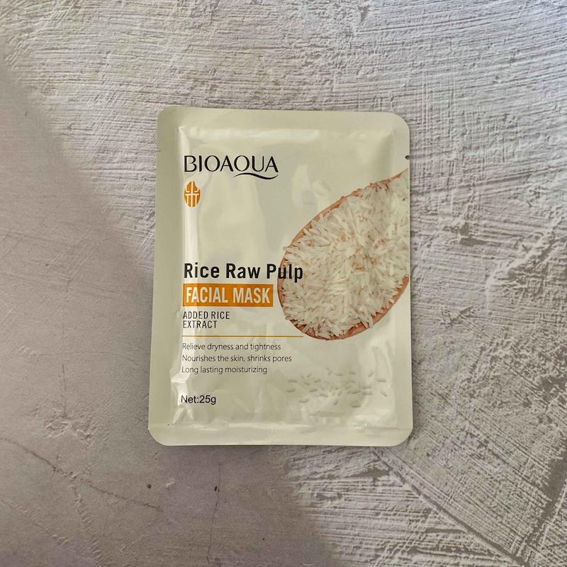 ماسک ورقه ای صورت مدل برنج بیوآکوا Bioaqua
