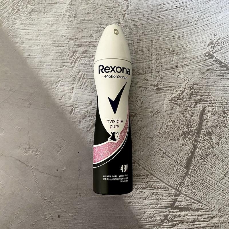 اسپری بدن زنانه رکسونا Rexona رایحه invisible pure 