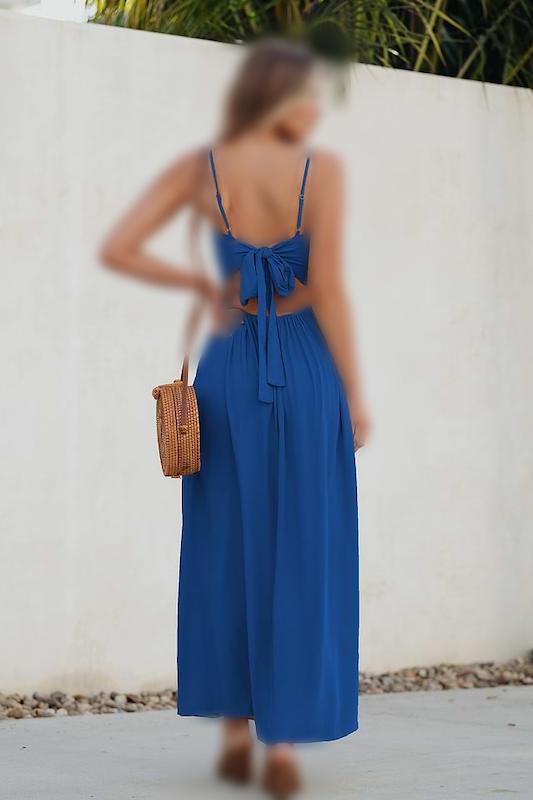 پیراهن نخی پشت گره ای