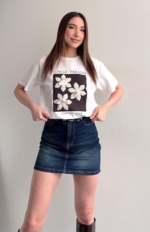 تیشرت Flowers🤎 quzu