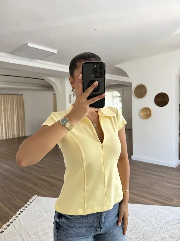 تیشرت نیم زیپ 