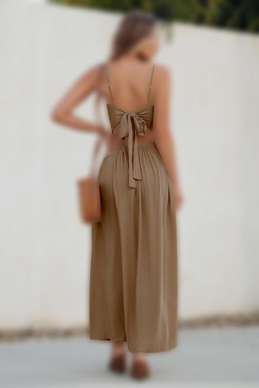 پیراهن نخی پشت گره ای