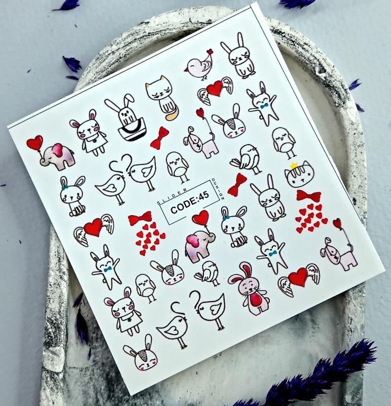 برچسب لنز ناخن کیوت کد ۴۵