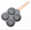 تابه سنگی چهارخانه با پوشش نچسب مایفان، دارای طرح فانتزی شیر، فیل، اسب آبی و دایناسور، با دسته پلاستیک طرح چوب طبیعی.