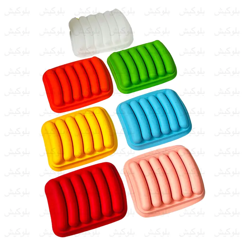 6قالب سیلیکونی سوسیس در رنگهای مختلف